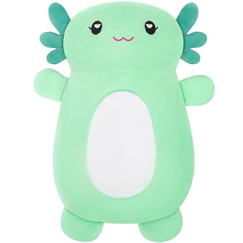 Microwave Heating Pad for Pain Relief, 16" x 11" Microwavable Heating Pads for Cramps, Back Pain, Neck Shoulder, Muscles, Knee, Joints, Natural Heat Pack Moist Heat, Mint Axolotl - size: Mint Axolotl