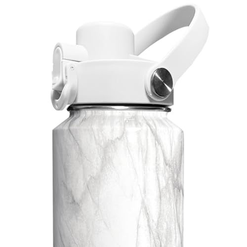 SENDESTAR Straw Lid for Hydroflask Wide Mouth Water Bottle with 12,16,18,20,24,32,40,64 oz, Auto Flip Straw Top Cap fit Most Wide Mouth Bottles, Sports Cap Water Bottle Accessories Top Replacement - color: White