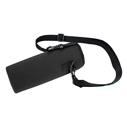 Water Bottle Carrier Bag, Single-layer sports1000ml 34oz Neoprene Bottle Sleeve with Adjustable Sling Strap, for Stainless Steel Bottles, Glass Bottles, Plastic Water(black)
