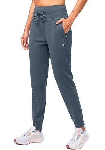 G Gradual Women's Fleece Lined Joggers Water Resistant Hiking Pants - color: Dusty Blue, size: X-Small