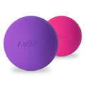 Massage Lacrosse Balls for Myofascial Release (2Pack, Rose Red and Purple) - color: Rose Red/Purple