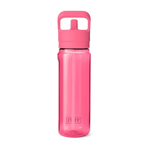 YETI Yonder 750 ml/25 oz Water Bottle with Yonder Straw Cap, Tropical Pink - color: Tropical Pink, size: 25 Ounces