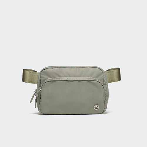 Pander Nylon Crossbody Belt Bag with Excess Strap Keepers, 6-Pocket Adjustable Sling Fanny Pack for Travel and Everyday Carry, Grey Sage - color: Grey Sage