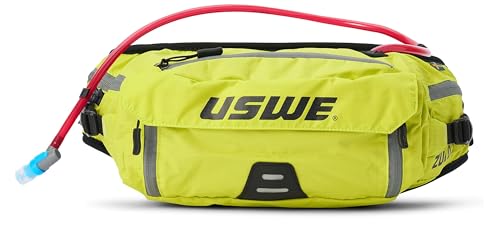 USWE Zulo Hydration Hip Pack - with Organizer and Side Pockets, Bounce Free Hip Belt (Crazy Yellow, 6L) - color: Crazy Yellow, size: 6L