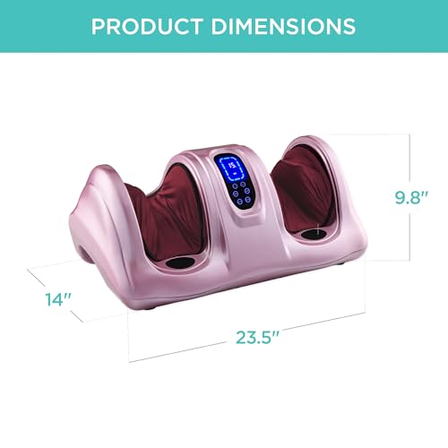 Best Choice Products Shiatsu Foot Massager with Remote Control, Rose - color: Rose