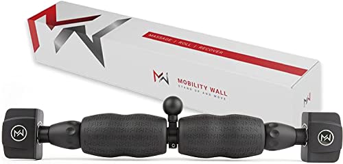Mobility Wall- Stand Up Door Mounted Smooth Foam Roller for Soft Tissue Massage & Muscle Recovery for Exercise, Includes 1 Trigger Point Attachments - style: Standard