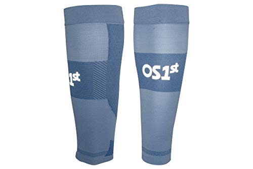 OS1st Thin Air Compression Calf Sleeves TA6 for running, maximizing airflow and relieving shin splints - color: Steel Blue, size: Small