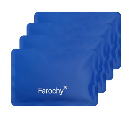 Reusable Ice Packs for Lunch Boxes, 4Pcs Soft Ice Packs for Cooler Gel Pack - color: Blue