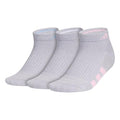 adidas Women's Cushioned Socks 3 Pairs - color: Clear Onix Grey/Glow Blue/Clear Pink/4.0/Low Cut, size: Medium, style: Low Cut