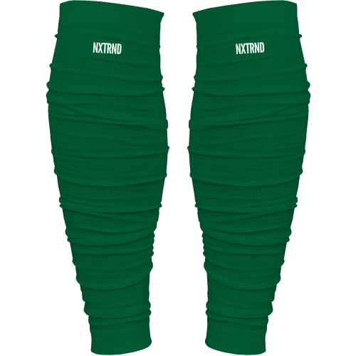 Nxtrnd Football Leg Sleeves, Calf Sleeves for Men & Boys, Sold as a Pair - color: Dark Green, size: One Size