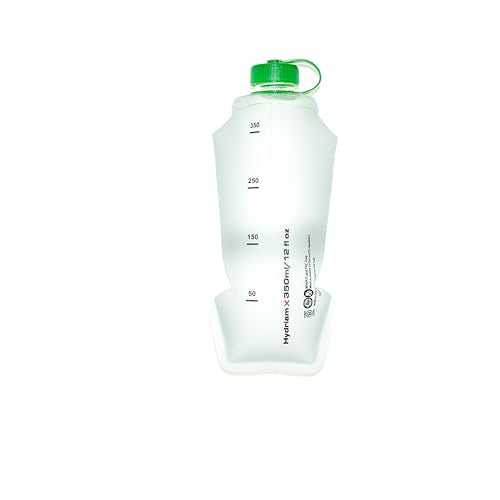 Cnoc Outdoors HydriamX Durable 350ml Collapsible Flask, 28mm Thread Narrow Mouth, Hot Liquid Compatible - color: Green, size: 11.8 Ounces