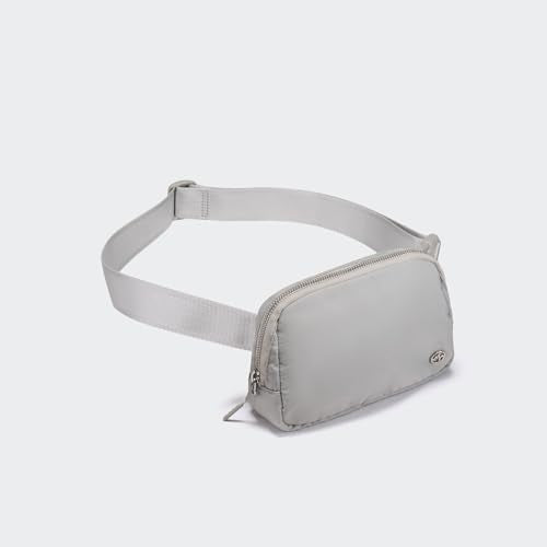 Pander Unisex Belt Bag Fanny Pack for Women with Adjustable Strap, Small Waist Pouch for Workout Running Traveling Hiking - color: Seal Grey