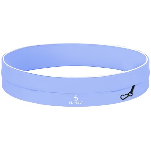 FlipBelt Classic Running Belt, Phone Holder for Running, Money Belt Pouch - color: Periwinkle, size: Small