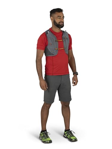 Osprey Duro LT Men's Running Hydration Vest with Hydraulics Soft Flasks - color: Seaweed Green/Limon