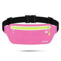 USHAKE Slim Running Belt Waist Pack, Ultra Light Bounce Free for Workout - color: Pink