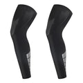 NuCamper Full Leg Compression Sleeve for Men Women 2 Pack Leg Sleeves - color: Black, size: X-Large