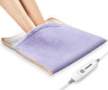 Foot Warmer Electric, Extra Large Heat Therapy Wrap, Ultra Soft Flannel Heating Pad for Feet, Abdomen, Cramp, Office, Under Desk, Home Use, Auto Off, 22" x 20" - Light Purple - color: Light Purple