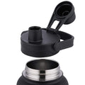 BOTTLE BOTTLE Wide Mouth Sports Cap Lid for 12 OZ, 18 OZ, 20 OZ, 32OZ, 40OZ Bottles Leak-Proof Twist Spout Replacement Lid with Handle (dark black)
