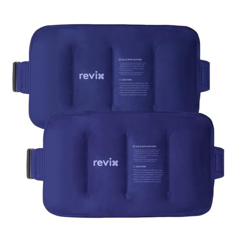 REVIX Ice Pack for Injuries Reusable Gel for Lower Back & Shoulder, Navy