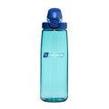 Nalgene 24 oz On The Fly Lock-Top Water Bottle, Blue w/Aqua - color: Blue with Aqua, size: 24 Ounces