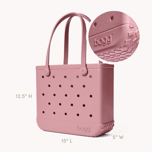 BOGG BAG Medium Tote – 15” x 12.5” x 5” – Essential Bags for Beach, Pool, Boat, Sports, Tailgating, Cruise, Travel - color: Blushing