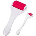 Tondiamo 2 Pcs Muscle Roller Portable Massager Roller, White, Silicone - color: White, Rosy, style: Silicone