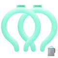 Neck Cooling Tube Wraps, Reusable Ice Ring Neck Cooler for Hot Weather - color: Green*2