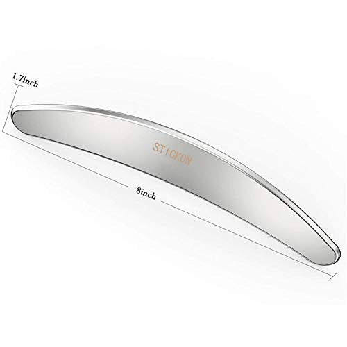 STICKON Stainless Steel Gua Sha Scraping Massage Tool IASTM Tools Great Soft Tissue Mobilization Tool (Sickle Shape) - size: Sickle Shape