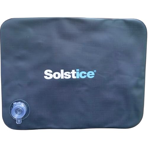 Solstice Leakproof Large Capacity Reusable Ice Bags (3-Pack) for Cooler Cold Plunge Tubs Lunch Box | 4.5L / 8.6 Lbs. of Frozen Ice Per Bag | Add Water & Freeze | Heavy Duty 14G Material W/Water Valve