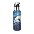 OTVEE Panda Starry Sky Water Bottle Sports Water Bottle Insulated Stainless Steel Hot Cold Water Mug with Straw Lid & Handle for Sports Gym 20 oz - color: Panda Starry Sky