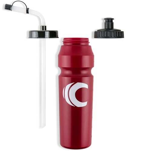 Cannon Sports 1 Liter Sports Water Bottle, 2 Lids, BPA-Free (Burgundy) - color: Burgundy