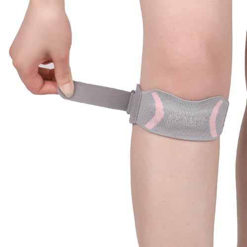 Patella Tendon Knee Strap for Women & Men, Knee Brace for Running, Hiking, Basketball, Tennis, Jumpers Knee & Squats, Patellar Band for Pain Relief, Arthritis, Tendonitis（1, Pink