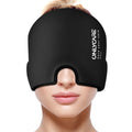 ONLYCARE Migraine Relief Cap, Soothing Headache Hat, Upgraded Odorless Gel Ice Head Wrap, Hot and Cold Therapy, Headache Ice Pack for Tension and Stress(Slight-Pink) - color: Light Black