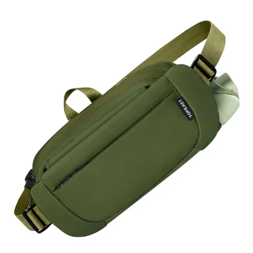 TOPEAST Waist Pack Large Capacity Fanny Pack with Water Bottle Pocket - color: Dark Green