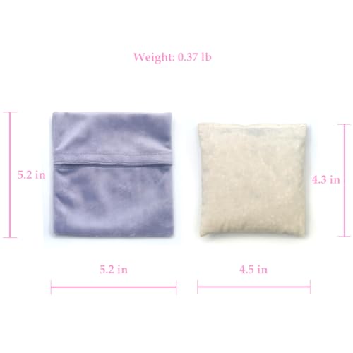 Microwavable Heating Pad, Moist Heat Pad for Pain Relief, Cramps, Menstrual, Heat Compress Wrap for Neck, Back, Shoulders, Abdomen, Joints. Clay, Lavender. 5 * 5in, 2 Pcs, Purple - style: 2 Mini Purple