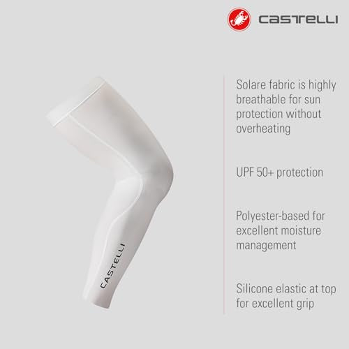CASTELLI Unisex UPF 50+ Light Leg 3 Sleeves - color: White, size: X-Large