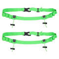 Bib Belt Race Belt Triathlon Running Number Fluorescent Green 2Pcs - color: Fluorescent Green