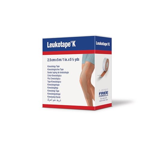 Leukotape K Kinesiology Tape, 1 in x 5.5 yds, 1 Roll - color: Tan, size: 1"