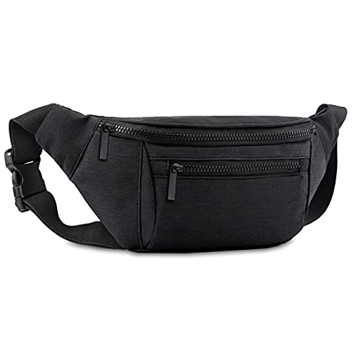 AIKENDO Fanny Pack for Men Women, Crossbody Waist Bag Pack Phone Bag - color: Black