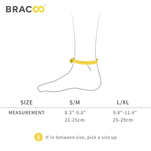 Bracoo 2 Pack Ankle Brace Compression Sleeve for Women & Men - size: L/XL