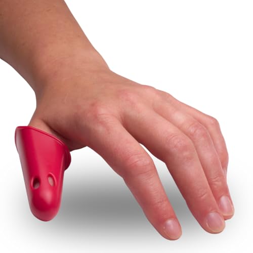 Thumbsavers Massage Tool for Deep Tissue and Trigger Point Massage – Thumb and Joint Support for Massage Therapists, Chiropractors and Physical Therapists – Hand Protection Aid (Small, Red) - size: Small