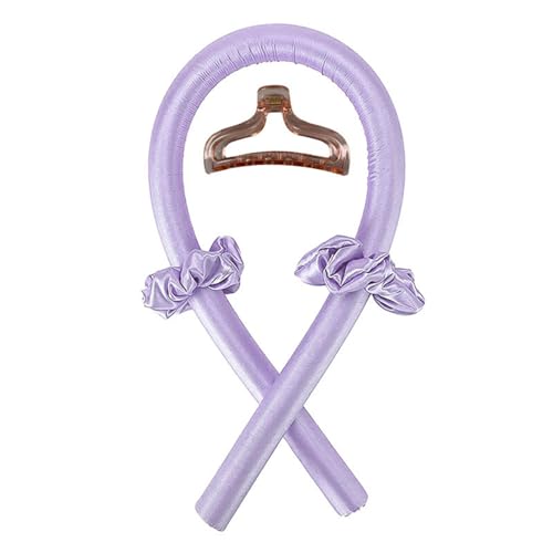 Rods Curlers Set Foam Hair Curlers for Short and Long Hair, No Heat Foam Rollers(Purple) - color: Purple