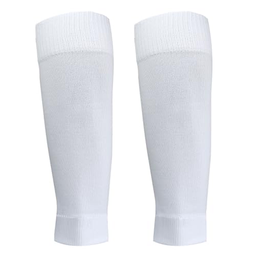 HUIOP Sock,Running Leg Socks, 1 Pair Shin Guard Socks Men Women Soccer Shin Socks Football Calf Sleeves - color: White