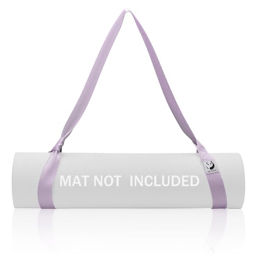Slim Panda Yoga Mat Strap, Adjustable Soft Cotton Carrier - color: Lavender, size: 72 inches