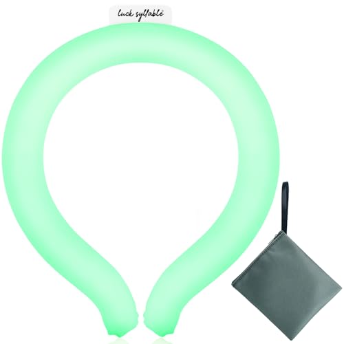 Neck CoolingTube with Insulated Bag, Reusable Ice Coolers Wearable Cooling Products, Neck Ice Coolers for HotWeather (Green) - color: Green