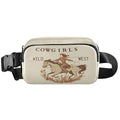 Wild West Rodeo Cowgirl Belt Bag for Women Men Fanny Pack Small Waist Pouch Crossbody Bags for Outdoor Hiking Running Travel - color: Cowgirl