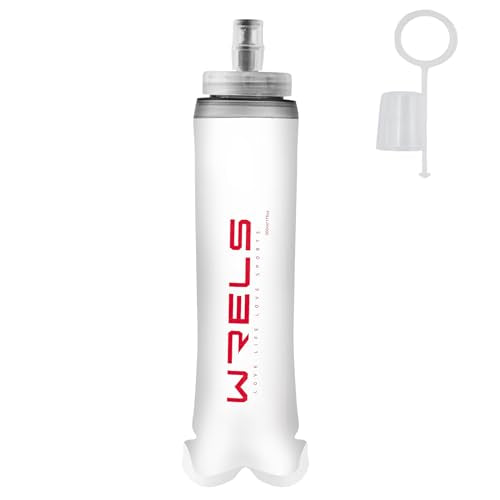 WRELS Soft Flasks Soft Running Water Flask Collapsible Soft Water Bottles Small BPA-Free for Sports Hiking Hydration Pack 500 ml/17oz，300 ml/10oz（500ml,red） - color: Red