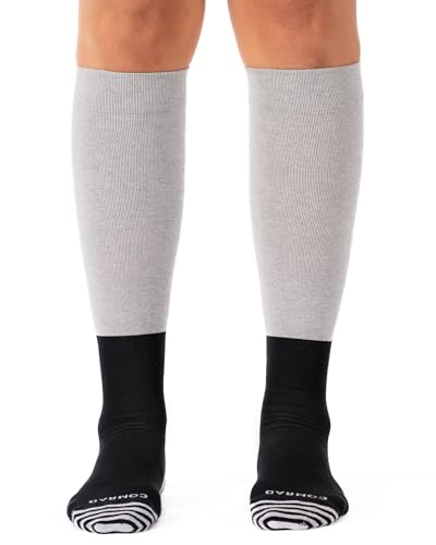 Comrad Knee High Compression Socks - color: Grey/Black Colorblock, size: Large