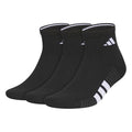 adidas Men's Cushioned Socks 3 Pairs - color: Black/White/Carbon Grey/4.0/Quarter, size: Large, style: Quarter