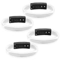 4 Magic Band Pack | Glow in The Dark | Flashing Light up for Concerts | Running Lights for Runners | Glow in The Dark Bracelets | Led Bracelet - color: White